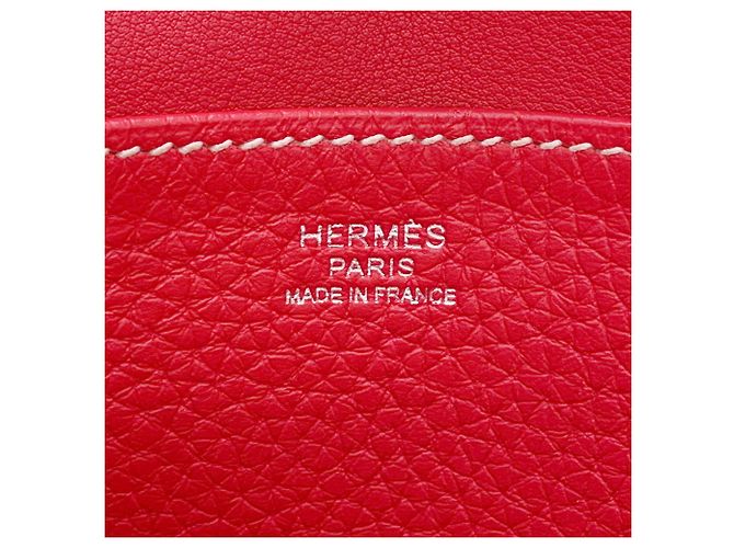 Hermès Borsa Hermes Arzan 31 in Rouge Casaque Rosso - vista 15