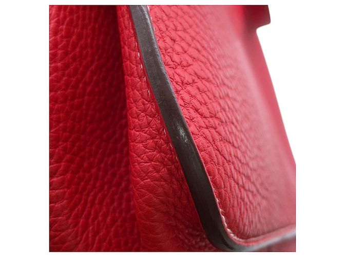 Hermès Borsa Hermes Arzan 31 in Rouge Casaque Rosso - vista 7