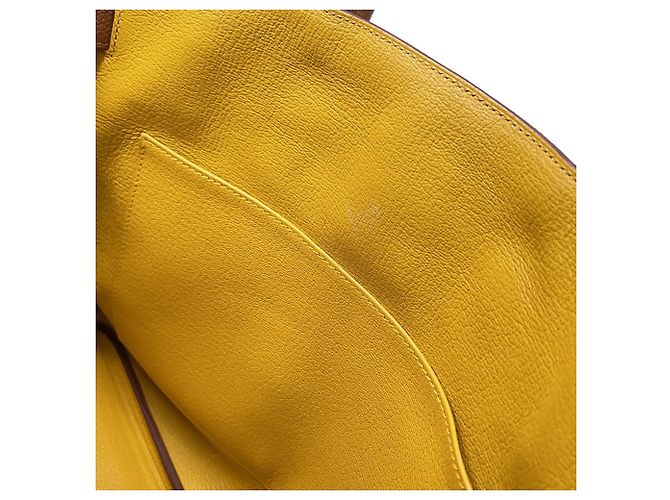 Hermès Borsa Hermes Birkin 35 in Gold e Yellow D'oro Giallo - vista 12