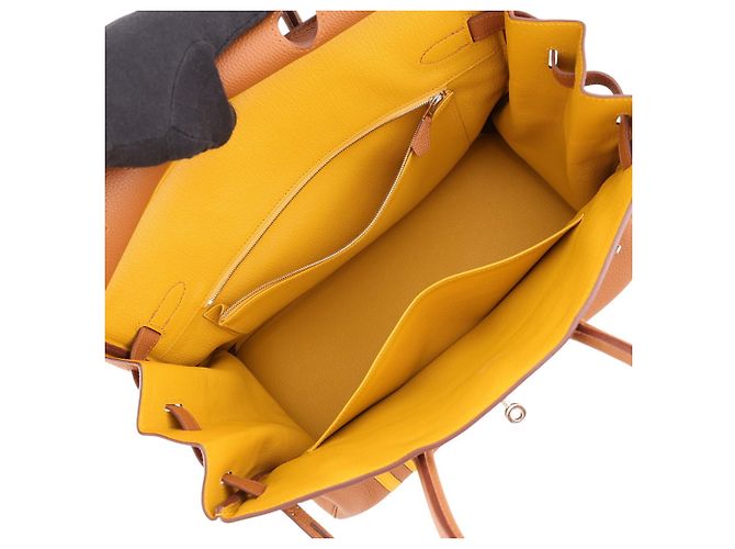 Hermès Borsa Hermes Birkin 35 in Gold e Yellow D'oro Giallo - vista 7