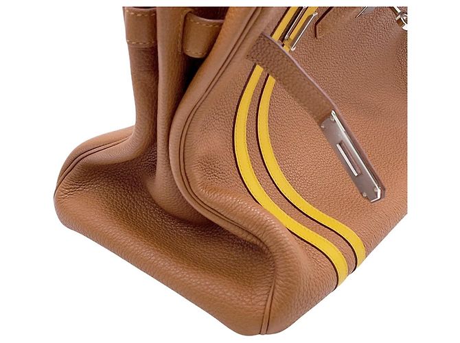 Hermès Borsa Hermes Birkin 35 in Gold e Yellow D'oro Giallo - vista 8