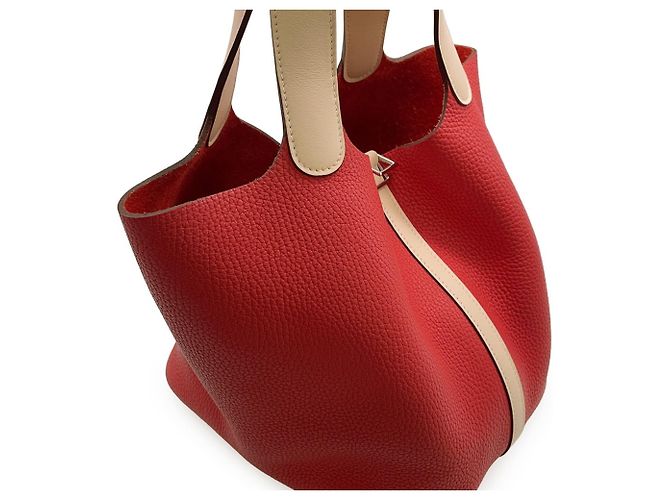 Hermès Bolso Hermes Picotin Lock PM Touch Rosa Roja - vista 6
