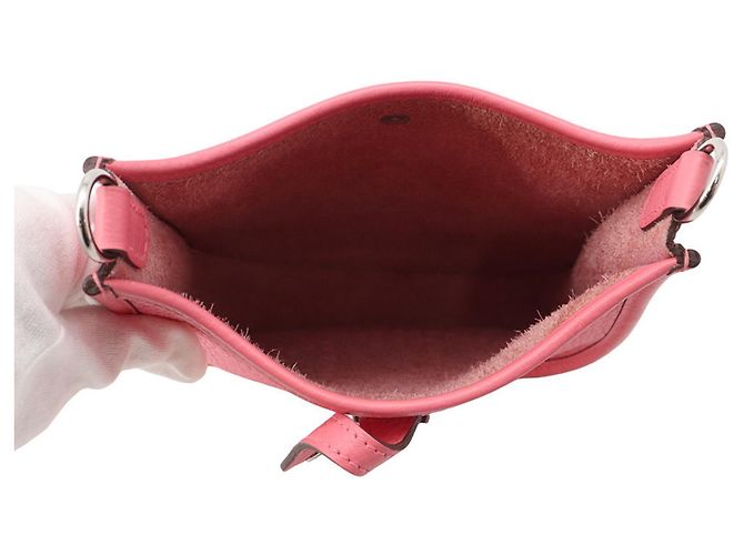 Hermès Borsa a tracolla Hermes Evelyne TPM Rosa Rosso - vista 5