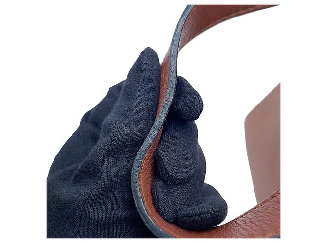 Bolsa Loewe Hammock Small em pele de vitelo granulada Marrom Rosa - vista 12