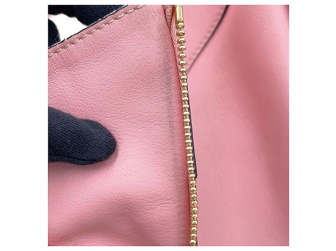 Bolsa Loewe Hammock Small em pele de vitelo granulada Marrom Rosa - vista 14