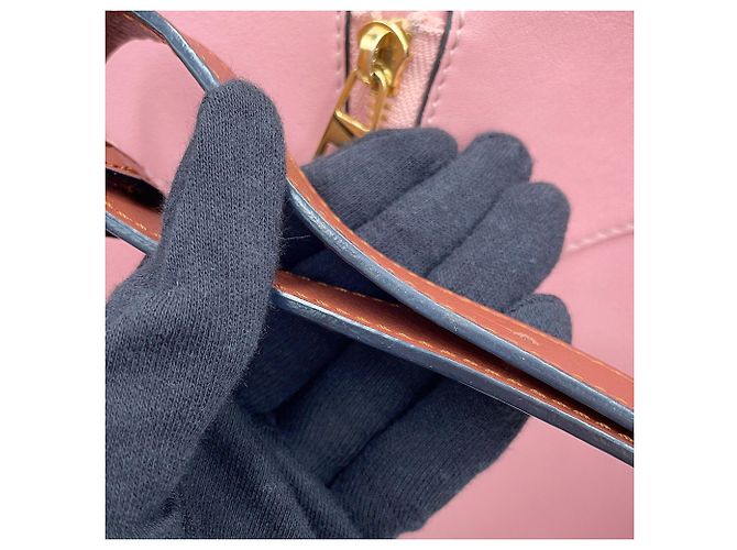 Bolsa Loewe Hammock Small em pele de vitelo granulada Marrom Rosa - vista 16