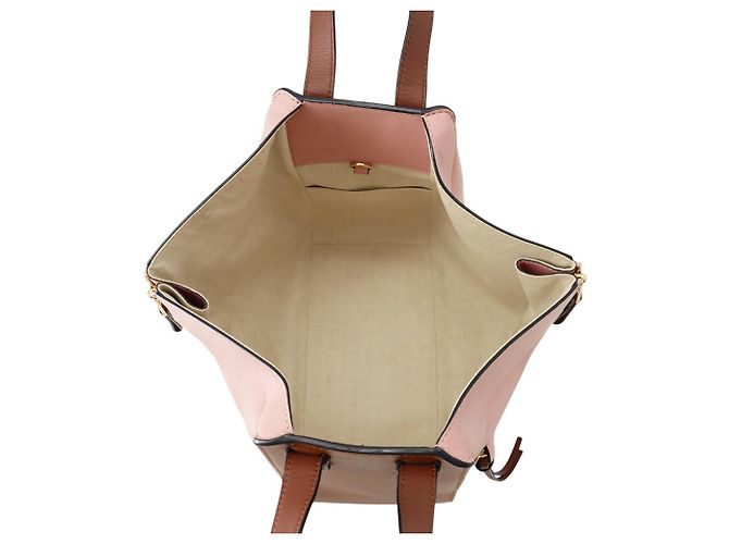 Bolsa Loewe Hammock Small em pele de vitelo granulada Marrom Rosa - vista 6