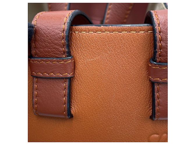 Bolsa Loewe Hammock Small em pele de vitelo granulada Marrom Rosa - vista 7
