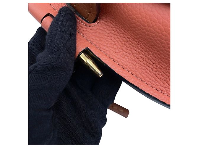 Gate Borsa a tracolla Loewe in pelle marrone e rosa - vista 14