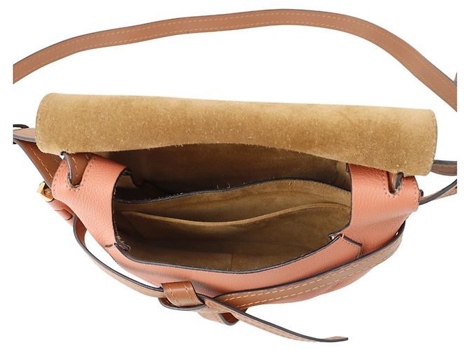 Gate Borsa a tracolla Loewe in pelle marrone e rosa - vista 5