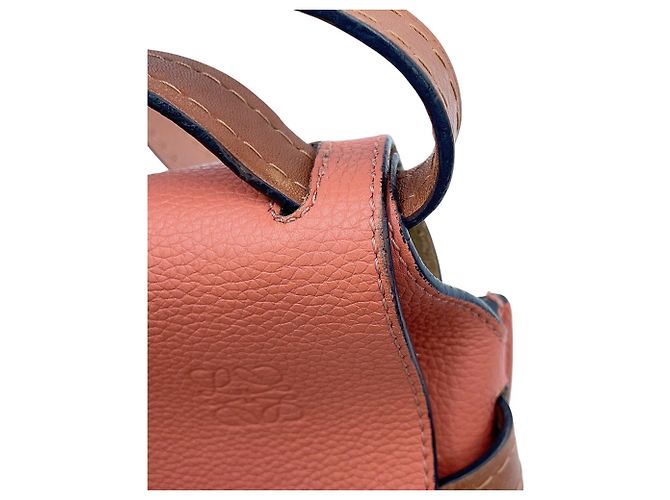 Gate Borsa a tracolla Loewe in pelle marrone e rosa - vista 6
