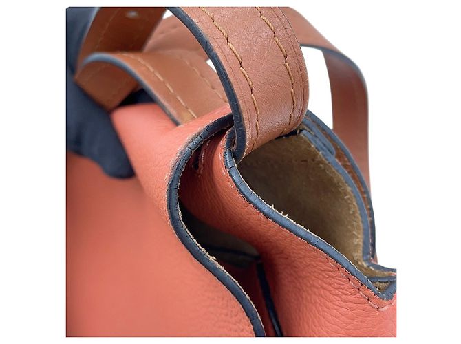 Gate Borsa a tracolla Loewe in pelle marrone e rosa - vista 7