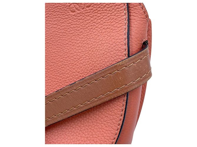 Gate Borsa a tracolla Loewe in pelle marrone e rosa - vista 8
