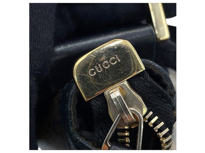 Borsa a tracolla Gucci GG Crystal Leather Marrone Nero D'oro - vista 12