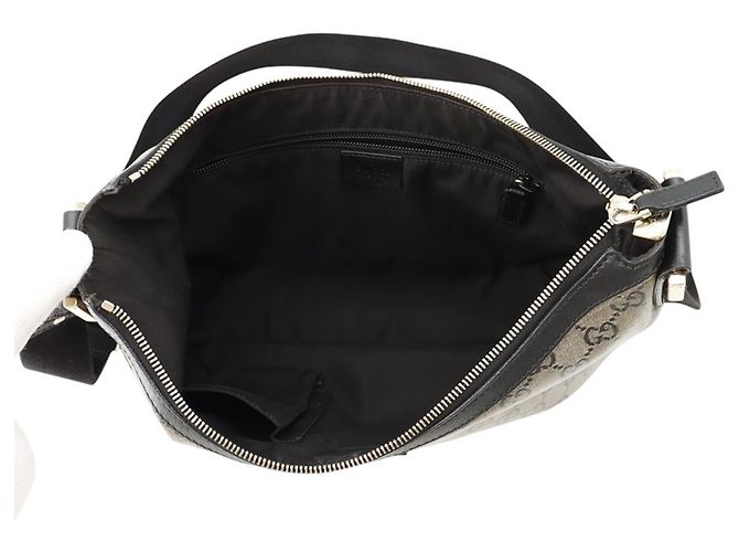 Borsa a tracolla Gucci GG Crystal Leather Marrone Nero D'oro - vista 5