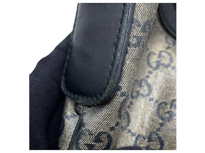 Borsa a tracolla Gucci GG Crystal Leather Marrone Nero D'oro - vista 7
