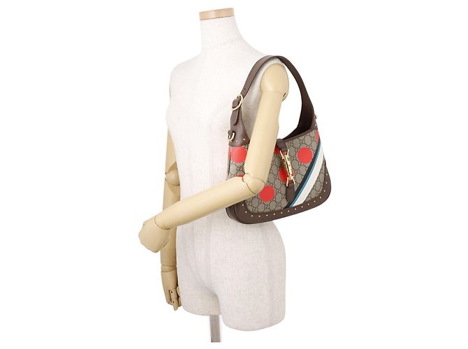 Borsa a spalla piccola Gucci Jackie 1961 Multicolore Beige - vista 4