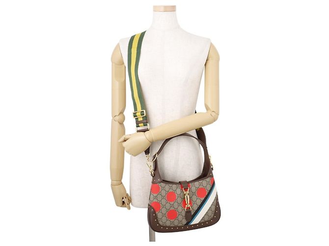 Borsa a spalla piccola Gucci Jackie 1961 Multicolore Beige - vista 5