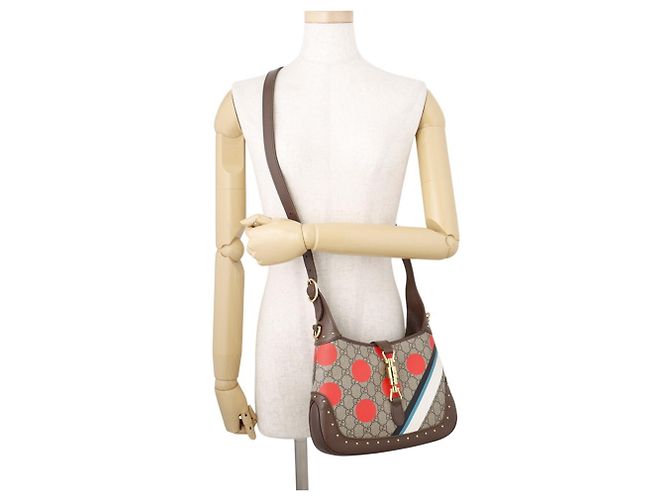 Borsa a spalla piccola Gucci Jackie 1961 Multicolore Beige - vista 6