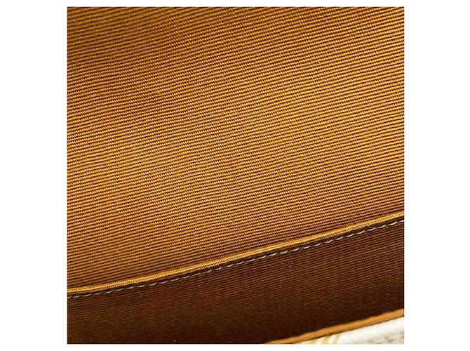 Céline Bolso de hombro Celine Medium Folco Triomphe Castaño Blanco - vista 8