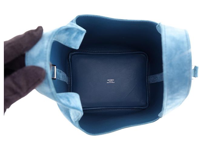 Hermès Sac à main Hermes Picotin PM Bleu - vue 5