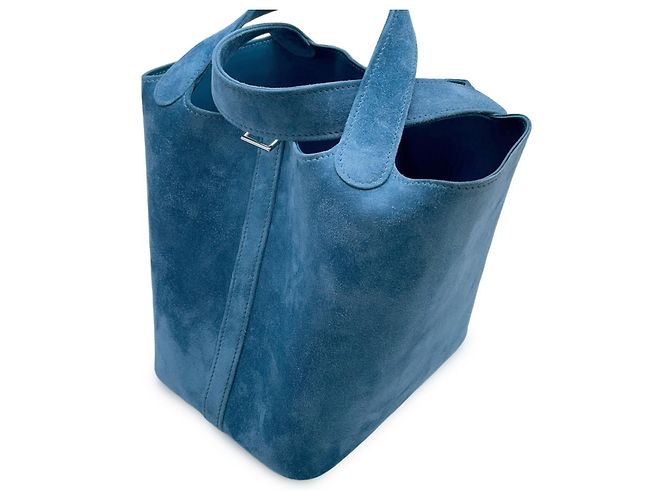 Hermès Sac à main Hermes Picotin PM Bleu - vue 6