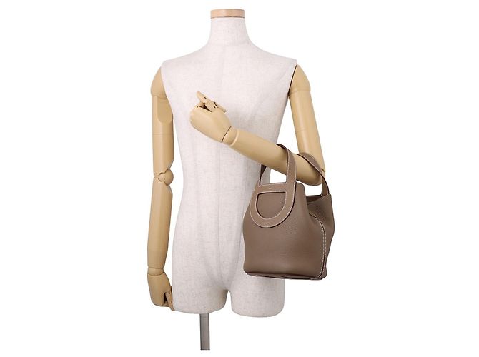 Hermès Saco Tote Hermes In the Loop 18 Taupe - vista 4