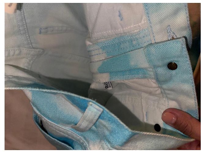 Jeans Moschino com estampa de nuvens Branco Azul - vista 6