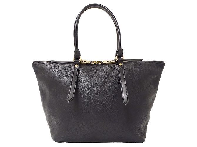 Burberry Shopper aus schwarzem Leder - Ansicht 2