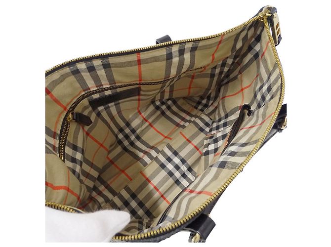 Burberry Shopper aus schwarzem Leder - Ansicht 6