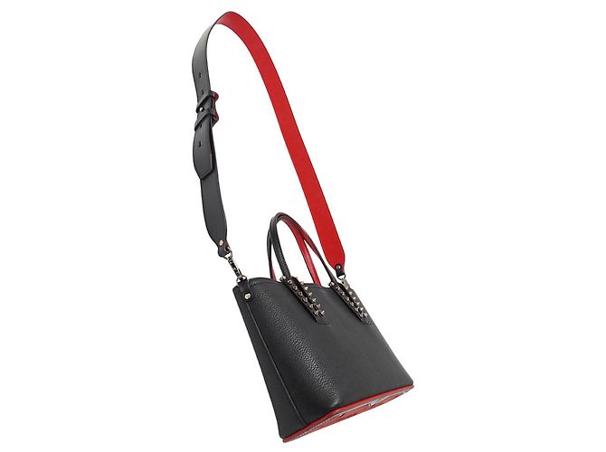 Borsa a mano Christian Louboutin Cabata Mini Nero Rosso - vista 5