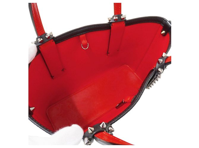 Borsa a mano Christian Louboutin Cabata Mini Nero Rosso - vista 7