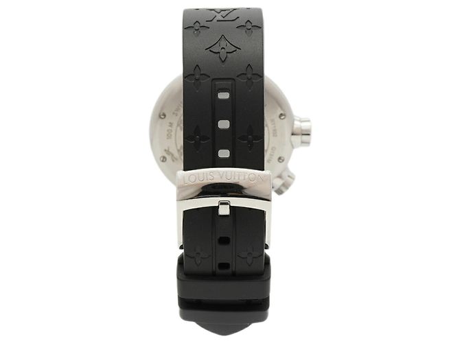 Reloj Louis Vuitton Tambour Diving Q131M Esfera Plateada - vista 10