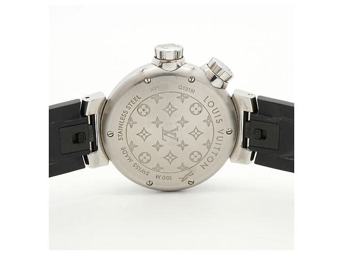 Reloj Louis Vuitton Tambour Diving Q131M Esfera Plateada - vista 5