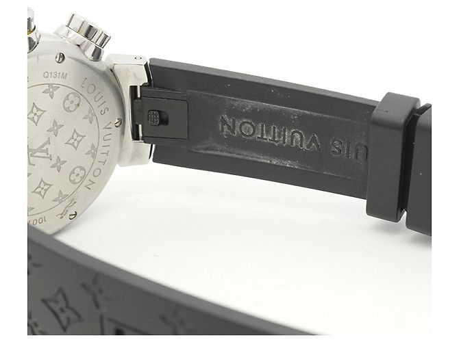 Reloj Louis Vuitton Tambour Diving Q131M Esfera Plateada - vista 9