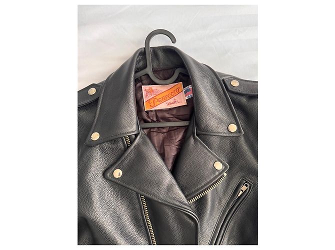 Autre Marque Schott Perfecto Giacca da biker in pelle nera Nero - vista 12
