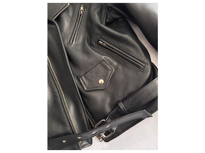 Autre Marque Schott Perfecto Giacca da biker in pelle nera Nero - vista 13