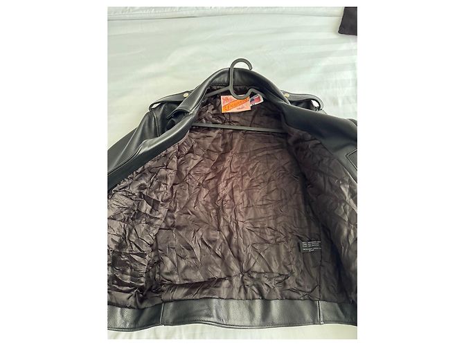 Autre Marque Schott Perfecto Giacca da biker in pelle nera Nero - vista 7