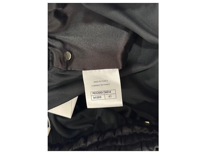 Chanel weite Samthose in Schwarz mit Druckknöpfen - Ansicht 7