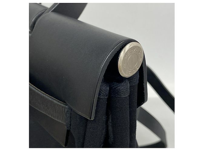Hermès Hermes Herbag Ad MM Backpack in Black - view 7