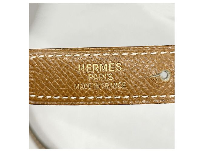 Hermès Hermes Constance Gürtel aus Courchevel Box Kalbsleder Schwarz Golden - Ansicht 2