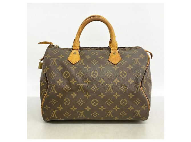Borsa Louis Vuitton Monogram Speedy 30 Marrone - vista 12