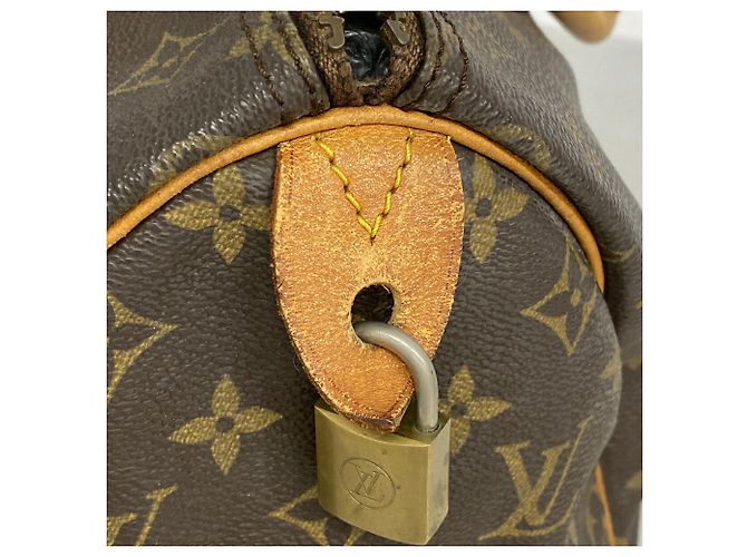 Borsa Louis Vuitton Monogram Speedy 30 Marrone - vista 9