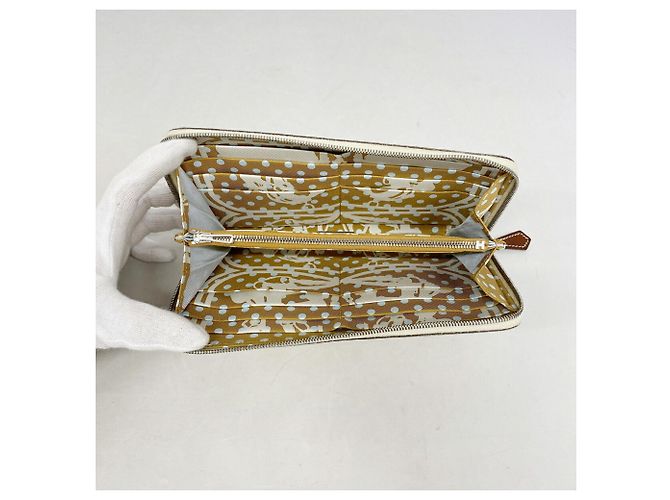 Hermès Cartera larga Hermes Azap en piel Epsom Blanco - vista 3