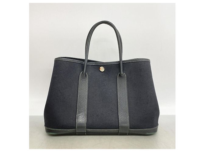 Hermès Borsa Tote Hermes Garden TPM Toile Officier Black Nero - vista 11