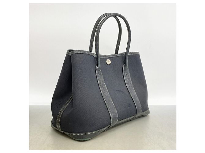Hermès Borsa Tote Hermes Garden TPM Toile Officier Black Nero - vista 2