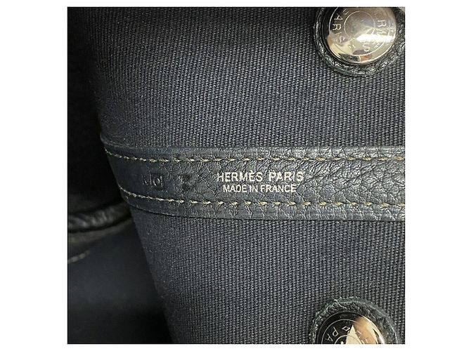 Hermès Borsa Tote Hermes Garden TPM Toile Officier Black Nero - vista 5