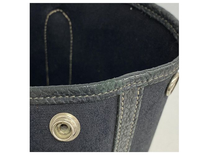 Hermès Borsa Tote Hermes Garden TPM Toile Officier Black Nero - vista 7