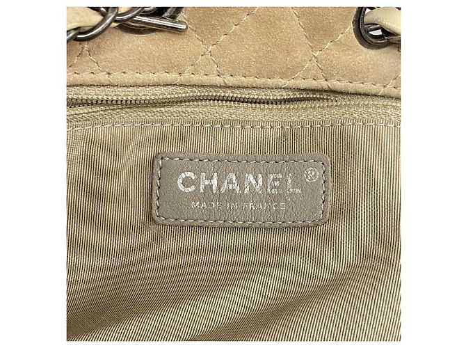 Borsa a tracolla Chanel Matelassé in camoscio Blu Beige Verde - vista 5