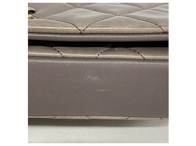 Bolsa de Ombro Chanel Matelassé com Corrente Cinza - vista 10